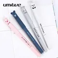 Umitive 4 pcs 0.35 mm Erasable Gel Pen Blue Black Ink Cartoon Animal Pen For Student Gift School