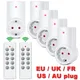 Wireless Smart Remote Control Power Outlet Light Switch Plug Socket Power Outlet Socket EU Plug with