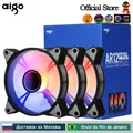 Aigo AR12PRO 120mm rgb fan 4pin PWM argb Cooling fan 3pin5v aurora effect colorful choice 12cm