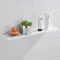 White 200-500MM Aluminum Wall Mounted Type Single Tier Multipurpose Bathroom Kitchen Shower Room