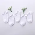 5 Pairs Children Low Cut Socks Boys Girls White Ankle Socks Soft Newborn Baby Comfortable Boat Sock