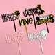 New Double Acrylic Pet Happy Birthday Cake Topper For Pet Dog Birthday Party Supplies Cupcake Topper