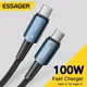 Essager USB C To USB C Cable PD100W 60W Fast Charge Mobile Cell Phone Charging Cord Wire For Xiaomi