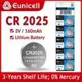 Eunicell 160mAh CR2025 Coin Cells Batteries CR 2025 DL2025 BR2025 LM2025 ECR2025 3V Lithium Button