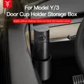 YZ 4 Pcs/Set Car Door Cup Holder For Tesla Model 3 Y Special Door Cup Storage Box Rack For Model 3