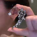 Korean Fashion Zircon Butterfly Elf Ear Cuff for Women Sparkling Zircon Crystal Without Piercing