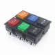 KCD4 Rocker Switch Power Switch 3 Position 6 Pins Electrical Equipment with Light Switch 16A 250VAC/