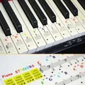 54/61/88 Color Transparent Piano Keyboard Stickers Electronic Keyboard Key Piano Stave Note Sticker