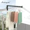 Black Clothes Rack Foldable Clothes Hangers Wall Mounted Hanger Drying Rack Space Aluminum Clothes
