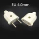 1pc EU European 2 Pin AC Electric Power Male Plug Female Socket Outlet Adaptor Adapter Wire