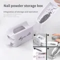 Nail Glitter Powder Recycling Storage Box Double Layer Glitter Box French Recycling Powder Box