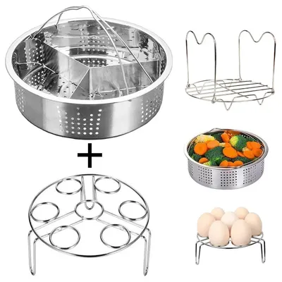 Accessories for Instant Pot,Steamer Basket,Egg Steamer Rack,Non-stick Springform Pan,Dish-Clip,