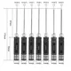 0.9/1.27/ 1.3/ 1.5/ 2.0/ 2.5/ 3.0mm White Steel Hex Screwdriver Tool Kit for RC Helicopter Airplane