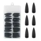 100Pcs/Box Black Matte False Nail Tips Reusable French Sharp End Stiletto Fake Nails Set Press on