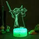 7 Colors Star Wars 3d Night Light Toys Anime Baby YodaLED Figures Model Table Lamp Cool Toys