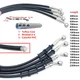 Black 200 To 2200mm Hydraulic Brake Hose DOT oil Pipe Line Braided Cable 10mm Banjo For Suzuki