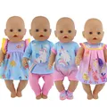 2023 New unicorn clothes Doll Suits For 17 Inch Baby Doll 43cm Doll Clothes Doll Accessories.