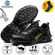 Autumn Safety Shoes Rotated Button Men Sneakers Steel Toe Cap Shoe Work Shoes Puncture-Proof Work