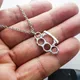Brass Knuckles Pendant Necklace for Women Men Neck Chain Vintage Summer Gothic Goth Jewelry Trend