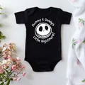 Summer Fashion Baby Halloween Costume One-piece Bodysuit Mommy and Daddy's Little Nightmare Print