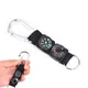 Multifunction 3 In 1 Camping Climbing Hiking Mini Carabiner W Keychain Compass Thermometer Hanger