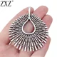 ZXZ 2pcs Tibetan Silver Large Charms Pendants for Jewelry Making Findings 68x56mm
