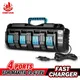 New 4-Port Li-Ion Battery Charger 14.4V 18V 12A Fast Charger For Makita BL1820 BL1830 BL1850 BL1430