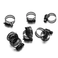 10/20pcs Black Worm Drive Hose Clamps for 3/8in. Stainless Steel Adjustable Fuel Pipe Line Worm Size