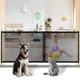 Foldable Pet Dog Gate Door Barrier Safety Guard Fence Mesh Enclosure Rectangle Magic Safety Gate Dog