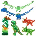 Dinosaur themed Banner Dino Garland Jungle Safari dinosaur Party balloons Supplies Kids Boys