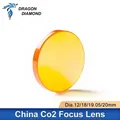 Co2 Focus Lens China PVD ZnSe Dia.12/18/19.05/20 mm FL38.1/50.8/63.5/76.2/101.6 mm For Laser