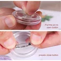 20 Pcs Handmade Acrylic Round Button Badge Clear Button Pin Badges Kit Craft Painting Badges Brooch