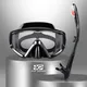 Dry Snorkel Set Pano 3 Window Snorkel Mask Anti-Fog Scuba Diving Goggle and Snorkel Adult