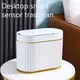 4L Smart Sensor Trash Can Desk Small Lovely Mini Light Luxury Wind Mini Basket Bucket Small Papelera