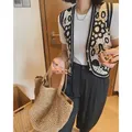 2022 Oem Woman Spring Summer Superimposed Knit Sweaters Vests Y2k Waistcoat Sleeveless Clothes New