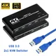 4K USB KVM Switch USB 3.0 Switcher HDMI-compatible KVM Switch 2 In 1 Out for 2 PC Sharing Keyboard