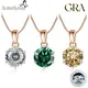 Butterflykiss 6.5mm 1.0 Carat D Moissanite Necklaces Rose Gold Plated Pendant Original Real S925