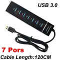 USB 3.0 4/7 Ports Hub Splitter Adapter Cable length 30/120cm For Desktop PC Mac Laptop Keyboard