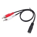 Universal RCA Cable 3.5mm Jack Stereo Audio Cable Female to 2RCA Male Socket to Headphone 3.5 AUX Y