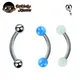 F136 Titanium Banana Curved Lip Navel Piercing 16g 6/8/10/12/14mm Eyebrow Curved Barbell Lip Ring