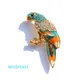 Delicate Rhinestone Parrot Brooches For Women Enameled Bird Pin Multi Color Ladies Party Gifts Dress