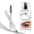 Dark Brown Eyebrow Pencil Microblading Eyebrow Tattoo Pen Makeup Waterproof 4 Tip Eyebrow Pen Black