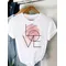 Watercolor Make Up Love T-shirt Summer Short Sleeve Print Clothes Graphic T Shirt Clothing Tee Women