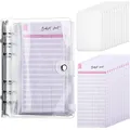 A5 A6 Transparent Binder Budget Planner Organizer 6 Ring Binder Cover 6Pcs Binder Pockets And 12