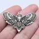 WYSIWYG 5pcs 27x43mm Antique Silver Color Skull Butterfly Charms Pendant For DIY Jewelry Making