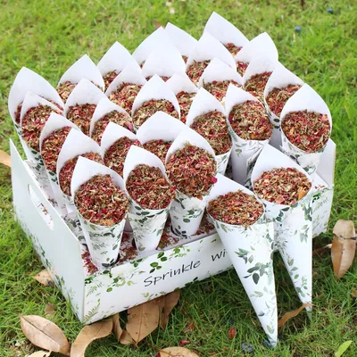 Wedding Confetti Cones Holder Support For Wedding Party Decorations Flower Scraps Wedding Tray Confetti Paper Cones Holders