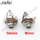 3Pcs 2 Pole Mono / 3 Pole Stereo Plug jack with Switch Audio Female Connector 6.35mm 6.3mm 1/4"