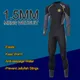 1.5mm Neoprene Mens Diving Suit Adults Full One-piece Wetsuit Back Zipper Cold-proof Long Sleeve