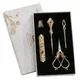 SHWAKK Vintage European Style Tailor Sewing Scissors Kit With Thimble Embroidery Needlework Thread