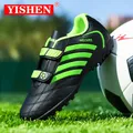 YISHEN Football Shoes Kids Soccer Shoes Cleats Grass Training Sport Sneakers For Boy Footwear TF